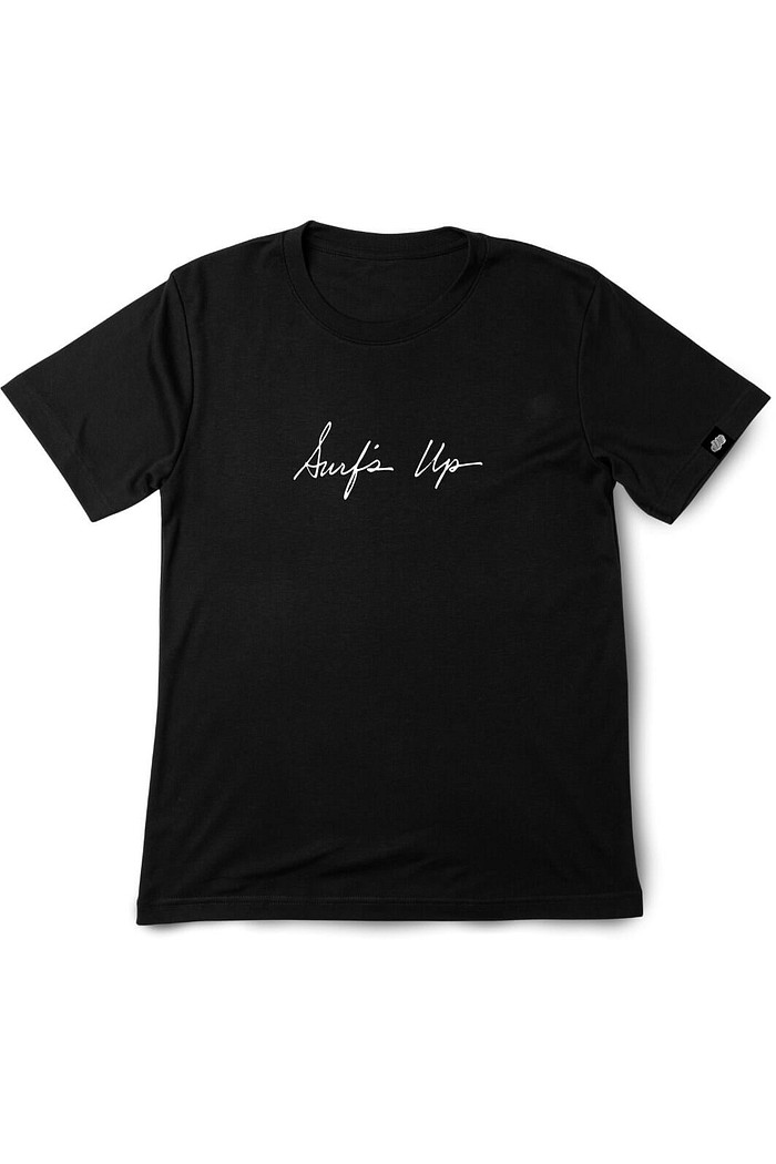 Camiseta Infantil Manga Curta Algodão Macio Preto Surfs Up