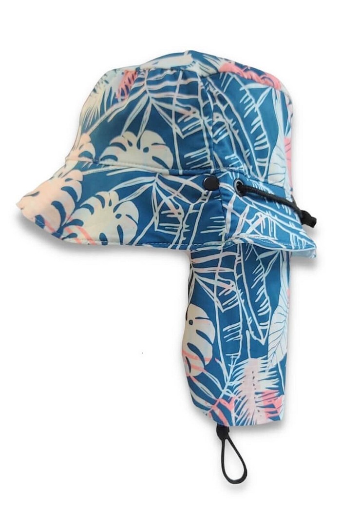 Chapéu infantil Proteção Solar UV 50+ Dupla Face Praia e Piscina Verde Escuro Tropical Tucano