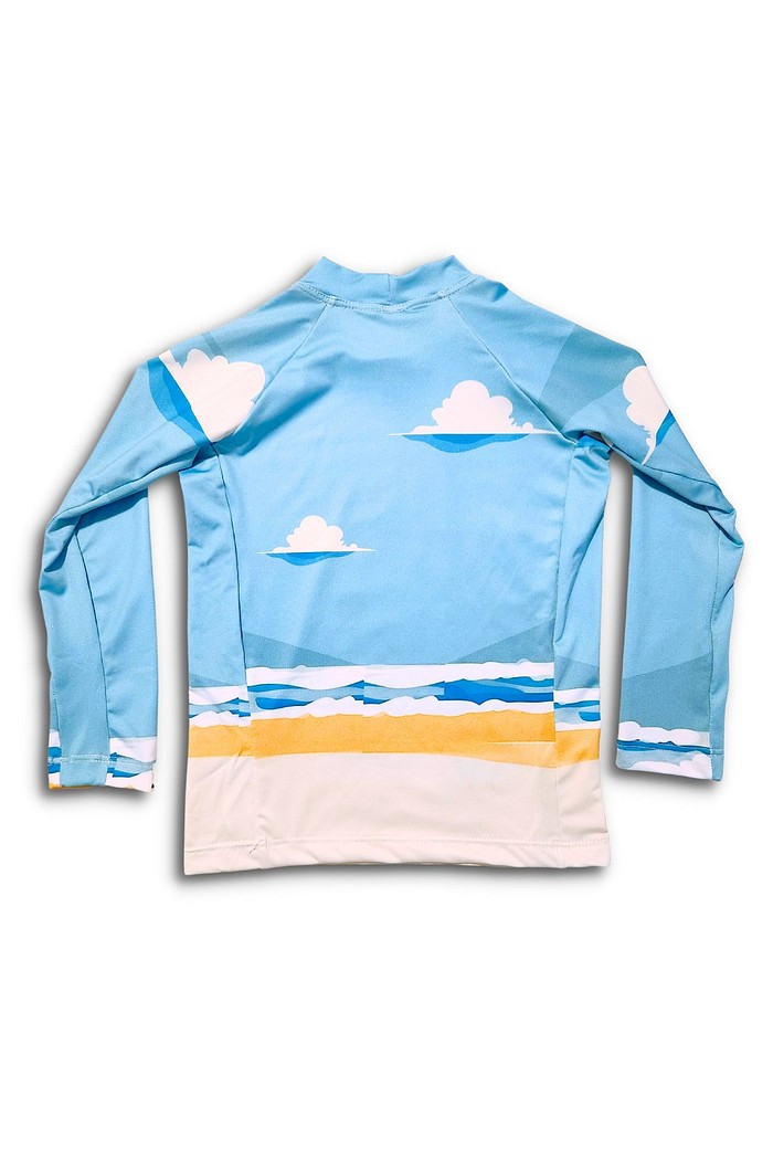 Camisa Infantil Proteção Solar UV 50+ Azul Caicarinhas Beach