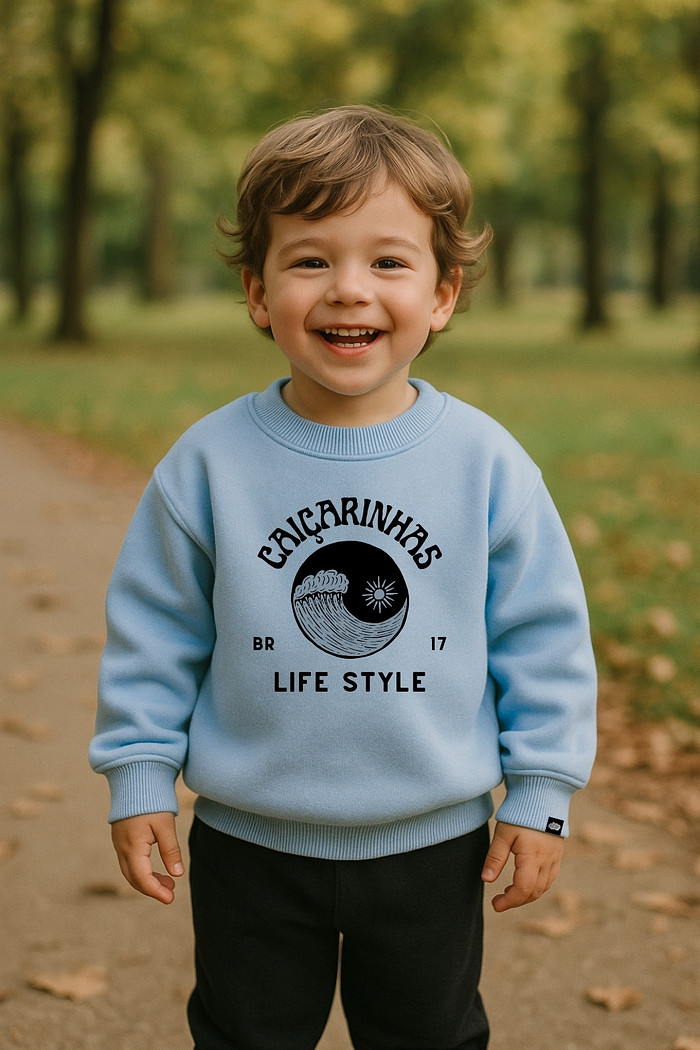 Blusão Infantil Felpado Azul Life Style