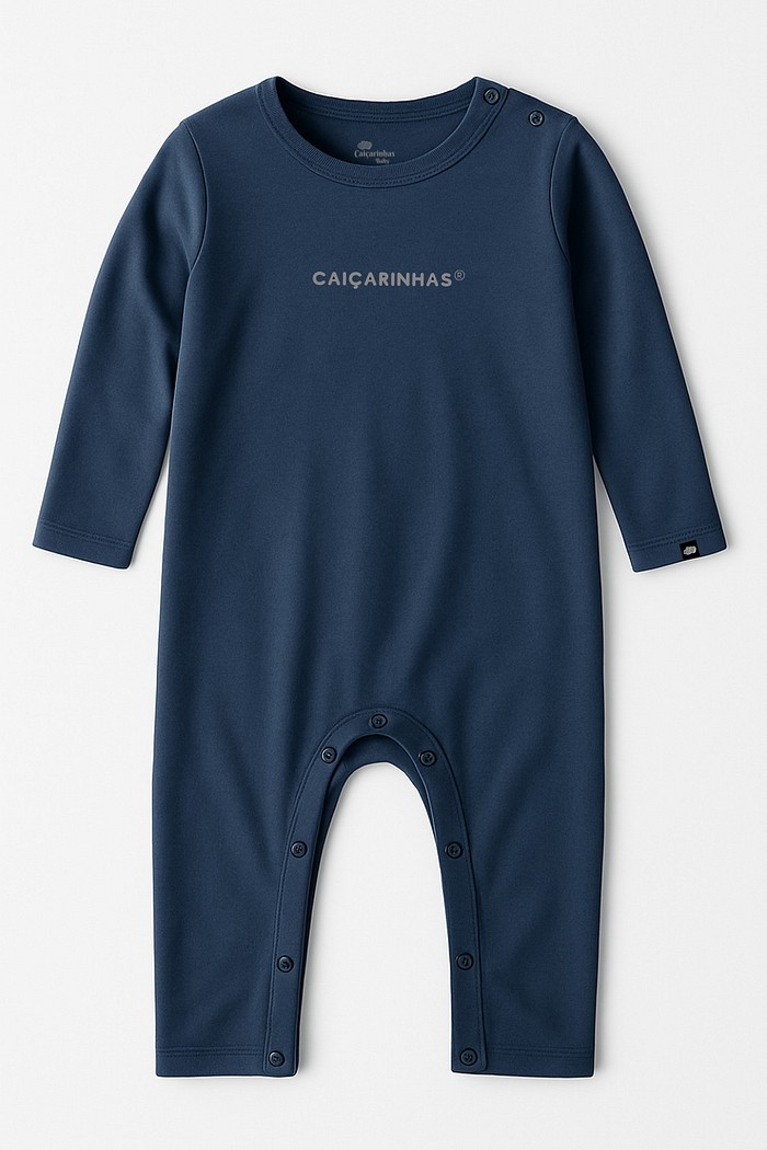 Macacão Longo Manga Longa Caiçarinhas ® Azul Marinho