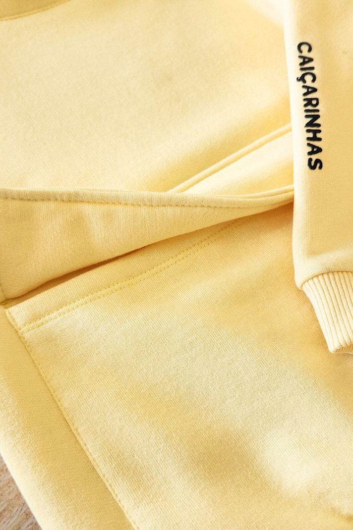 Kit Yellow Moletom Infantil Casaco e Calça
