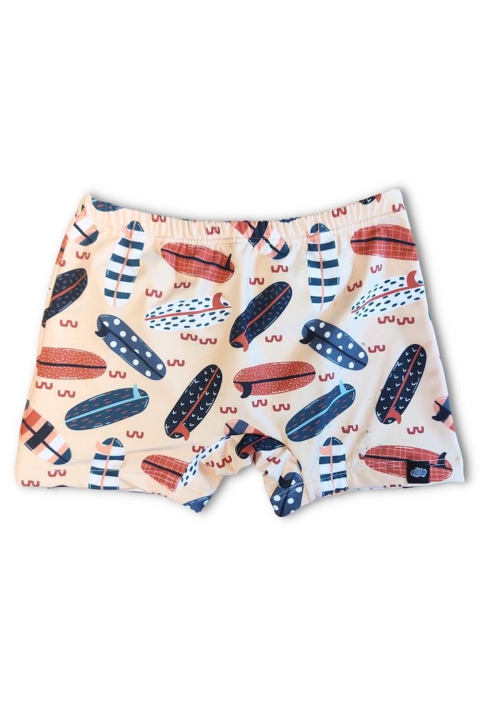 Sunga UV Bege Pranchas Confortável com ajuste de cintura