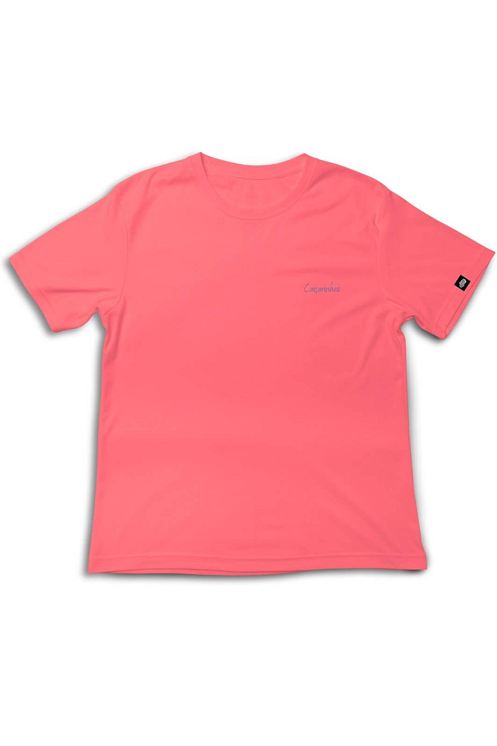 Camiseta Infantil Manga Curta Toque macio Laranja Minimalista