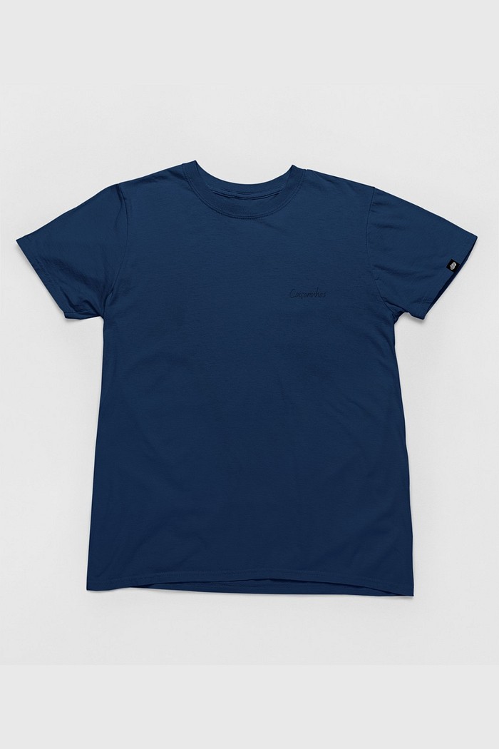 Camiseta Cotton Básica Toque macio e confortável promocional azul marinho