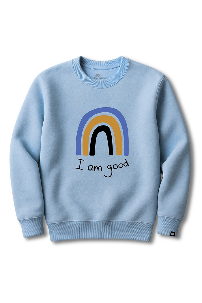 Blusão Infantil Felpado Azul Im Good