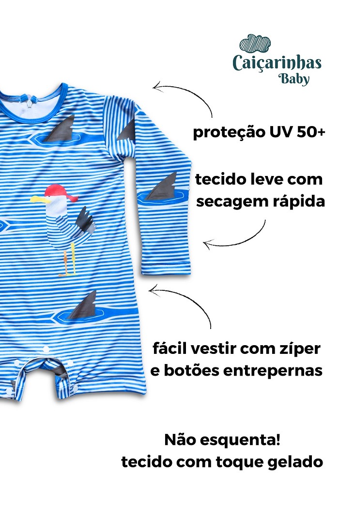 Kit Macacão e Chapéu Gaivota Danger