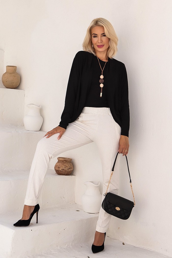 CONJUNTO CARDIGAN | T-SHIRT - PRETO