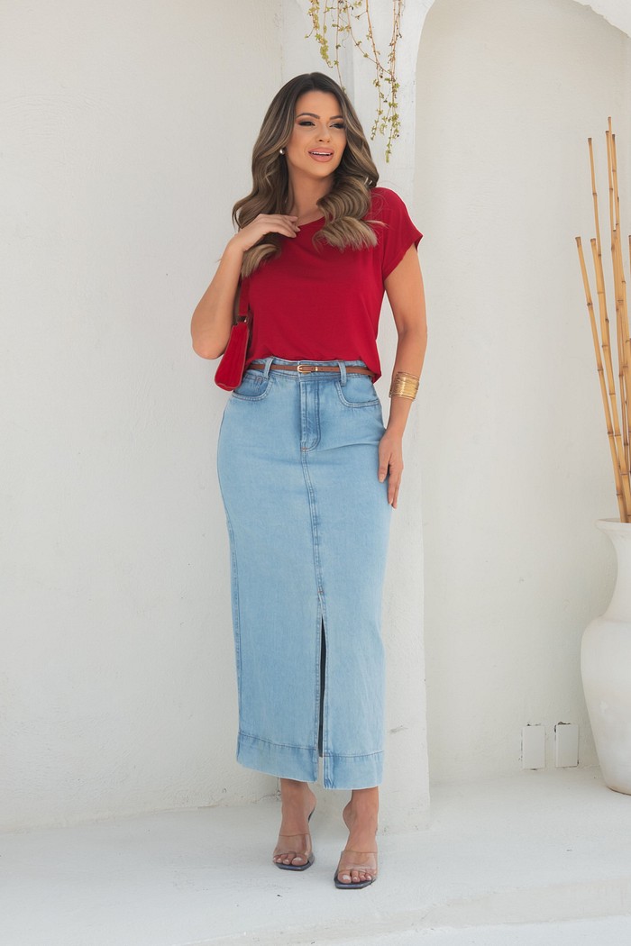 BLUSA OMBRO A OMBRO - VERMELHA