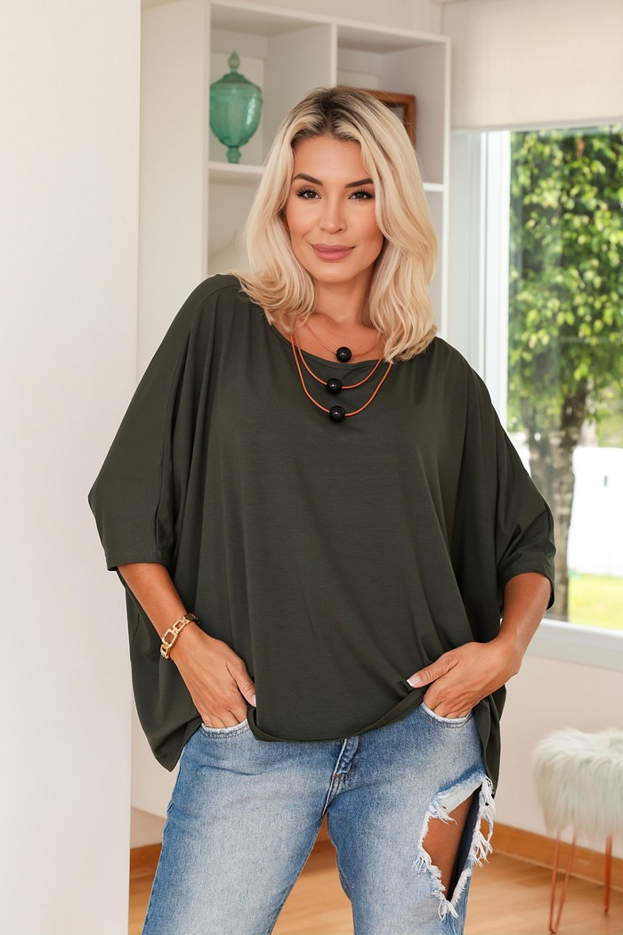 BLUSA MORCEGO - VERDE MILITAR