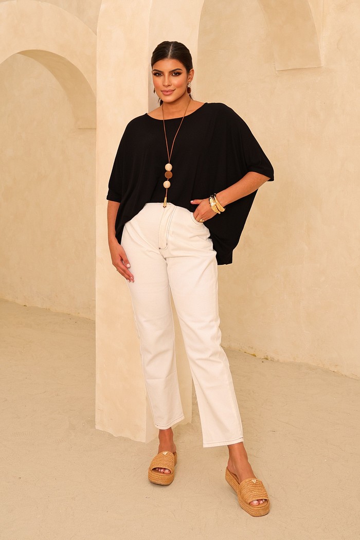 BLUSA MORCEGO - PRETA