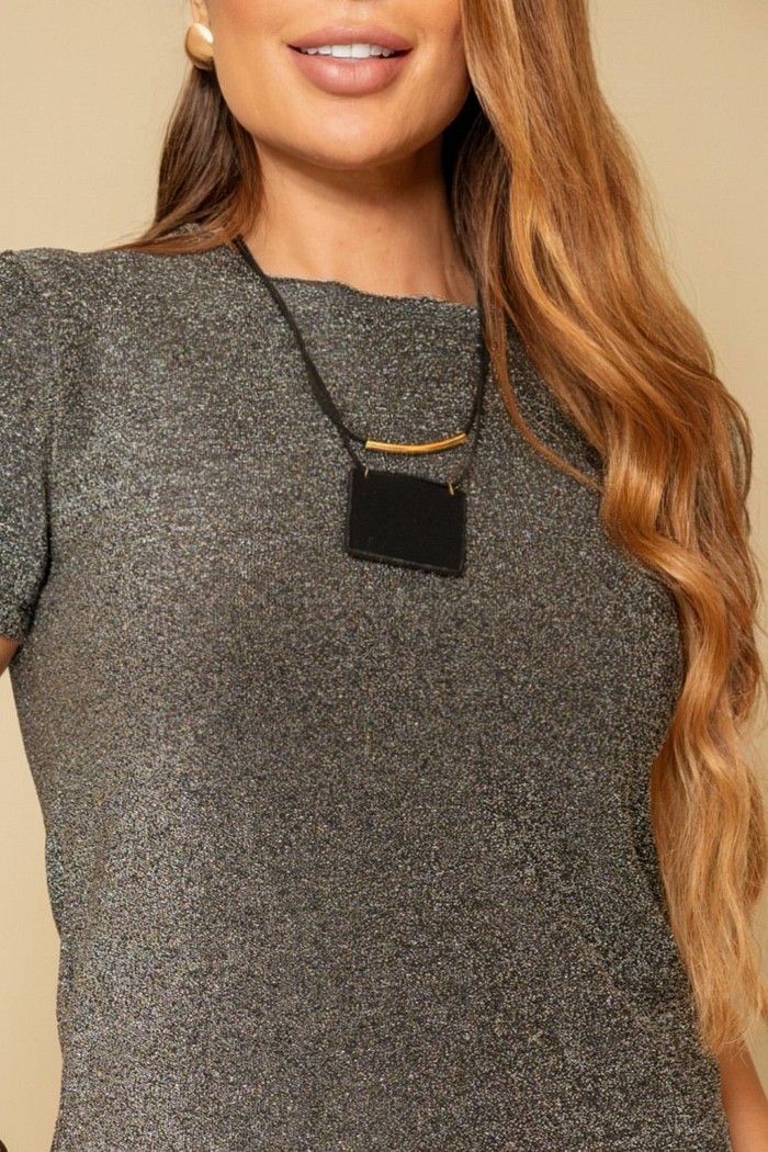 COLAR QUADRADO - PRETO