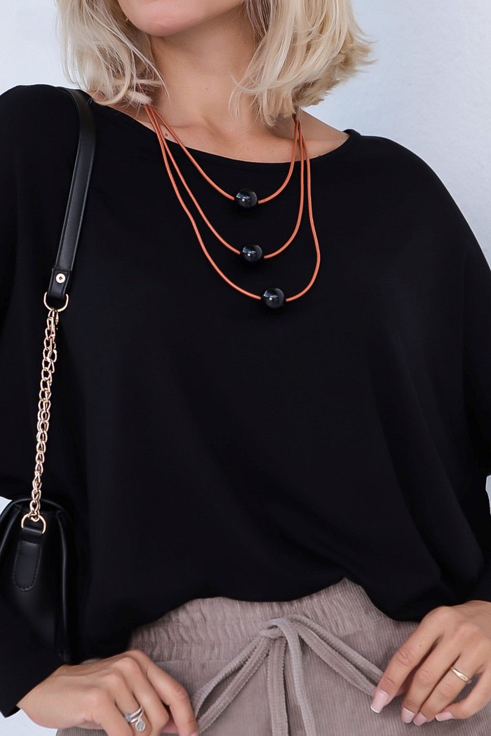 COLAR CURTO BOLINHAS - PRETO