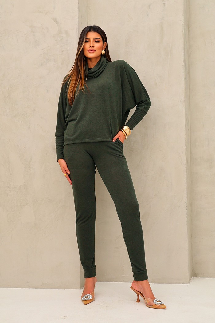 CONJUNTO LÃZINHA - VERDE MILITAR