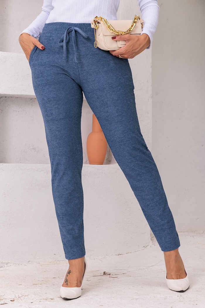 CALÇA VELUDO COTELÊ - ESTAMPA JEANS