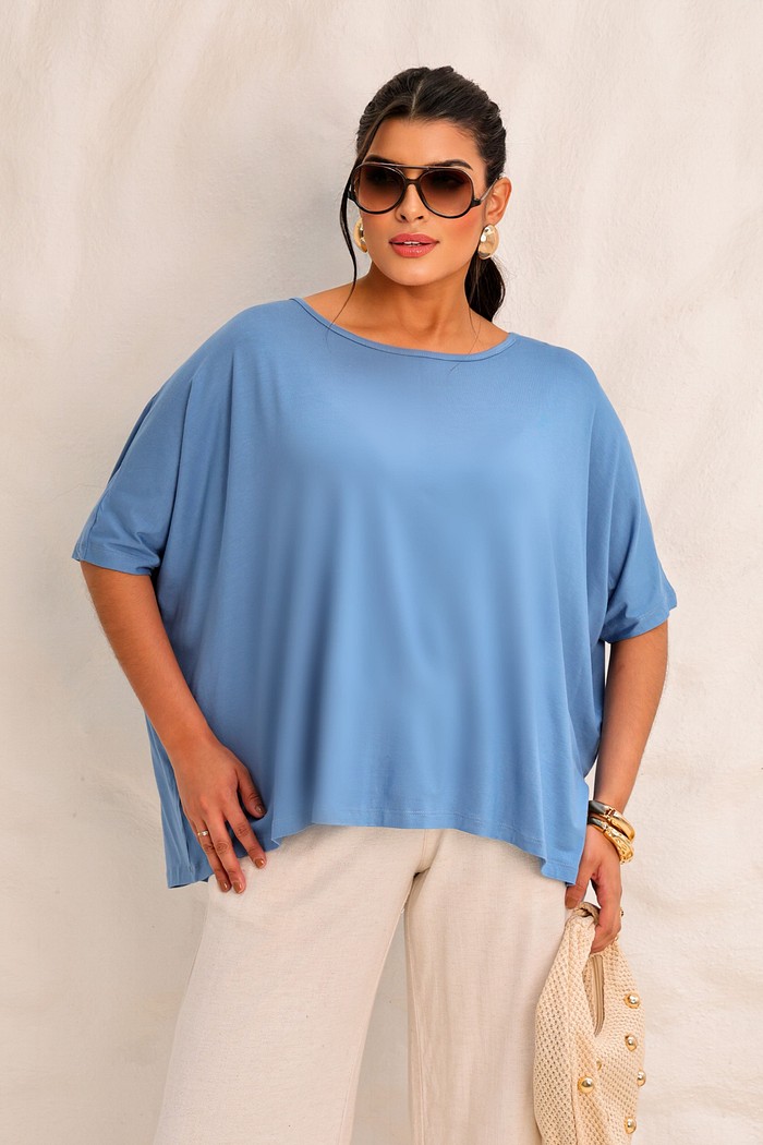 BLUSA MORCEGO - AZUL JEANS