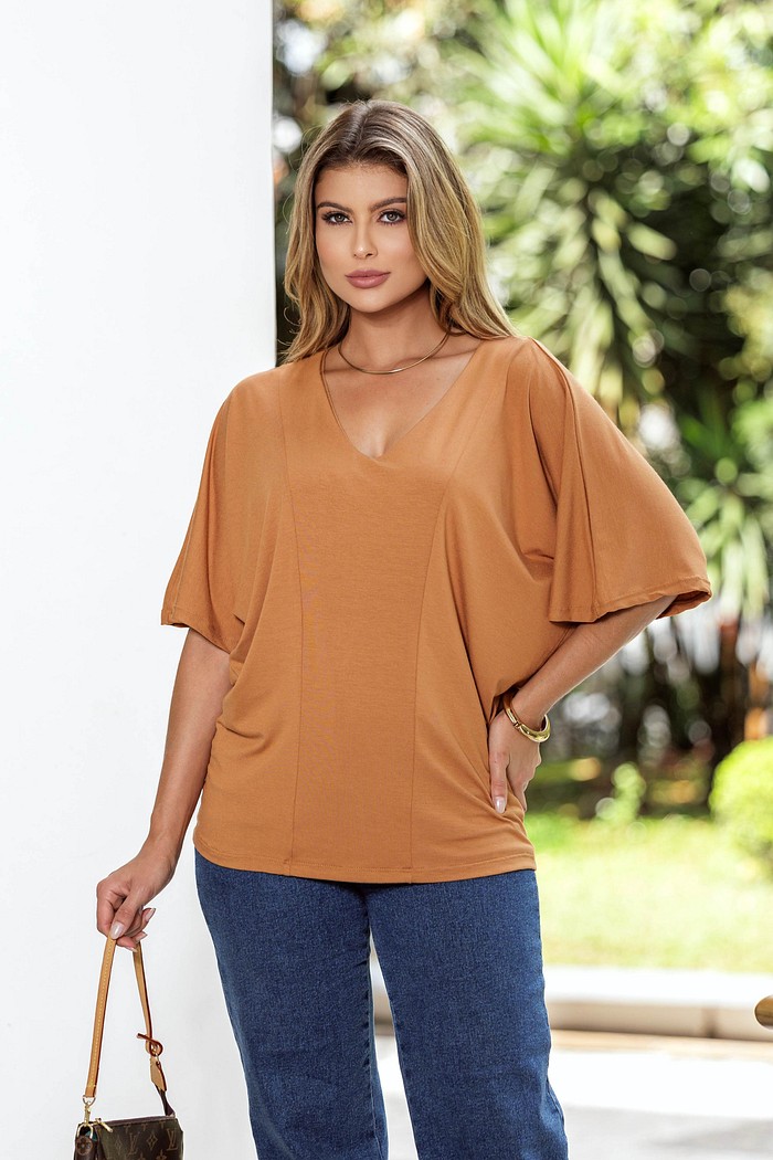 BLUSA GOLA V - TERRA