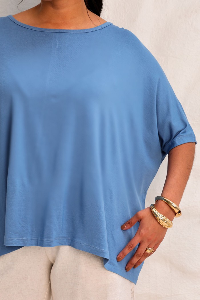 BLUSA MORCEGO - AZUL JEANS