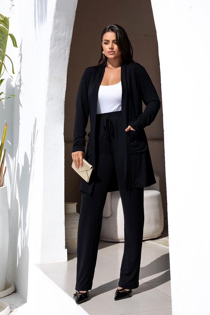 CONJUNTO 3 PEÇAS - PRETO