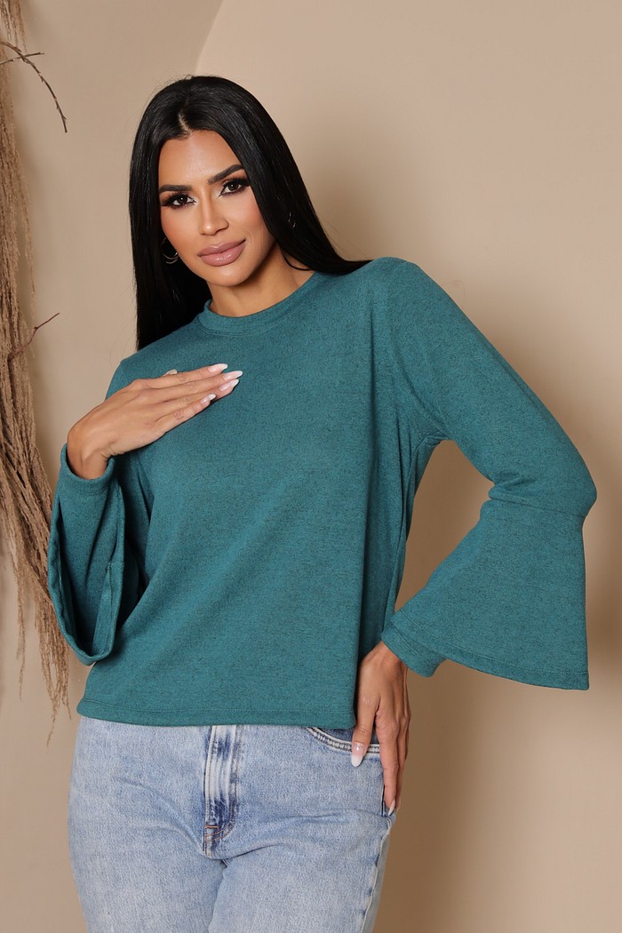 BLUSA MANGA FLARE - VERDE JADE