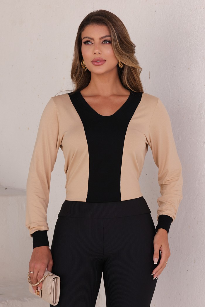BLUSA BICOLOR