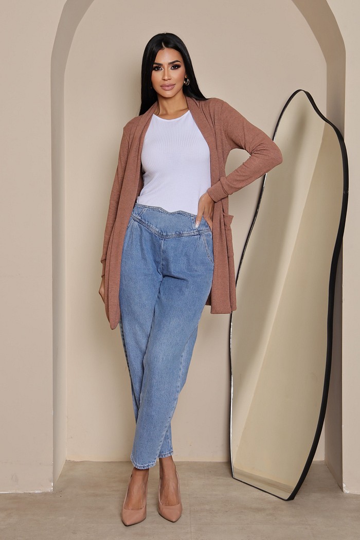 CARDIGAN LÃZINHA LONGO - TERRA