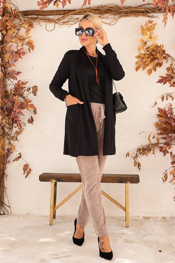 CARDIGAN LÃZINHA LONGO - PRETO
