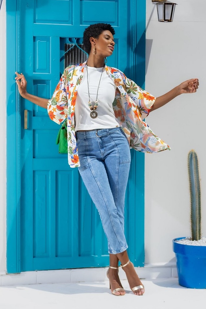 KIMONO - ESTAMPA BRANCA