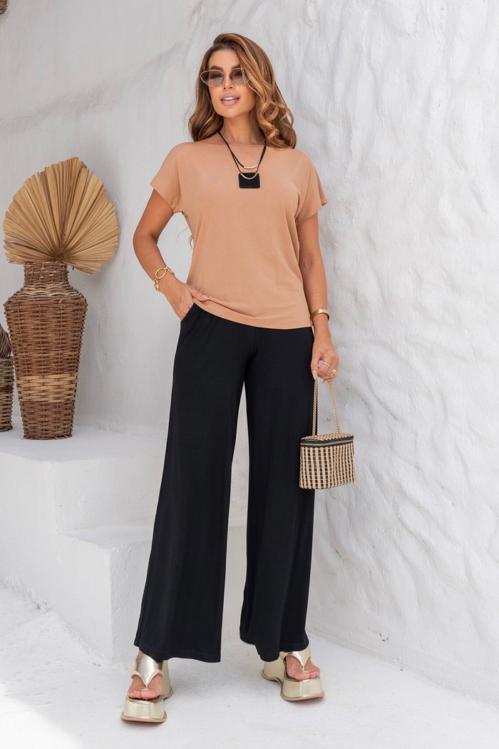 BLUSA OMBRO A OMBRO - CAMEL