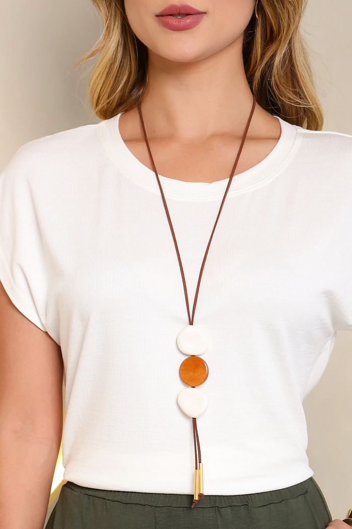 COLAR PEDRA - BRANCO