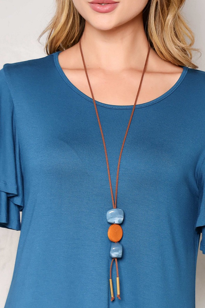 COLAR 2 PEDRAS - AZUL