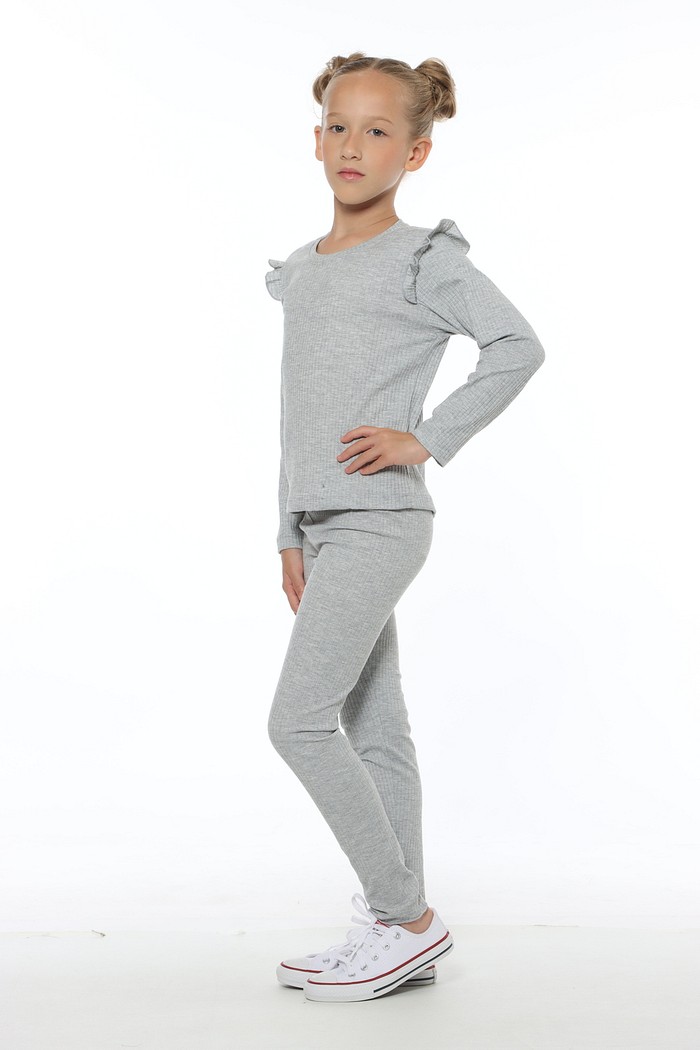 CONJUNTO CALÇA E BLUSA LONGA MESCLA