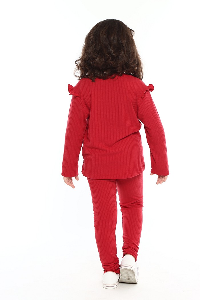 CONJUNTO CALÇA E BLUSA LONGA VERMELHO