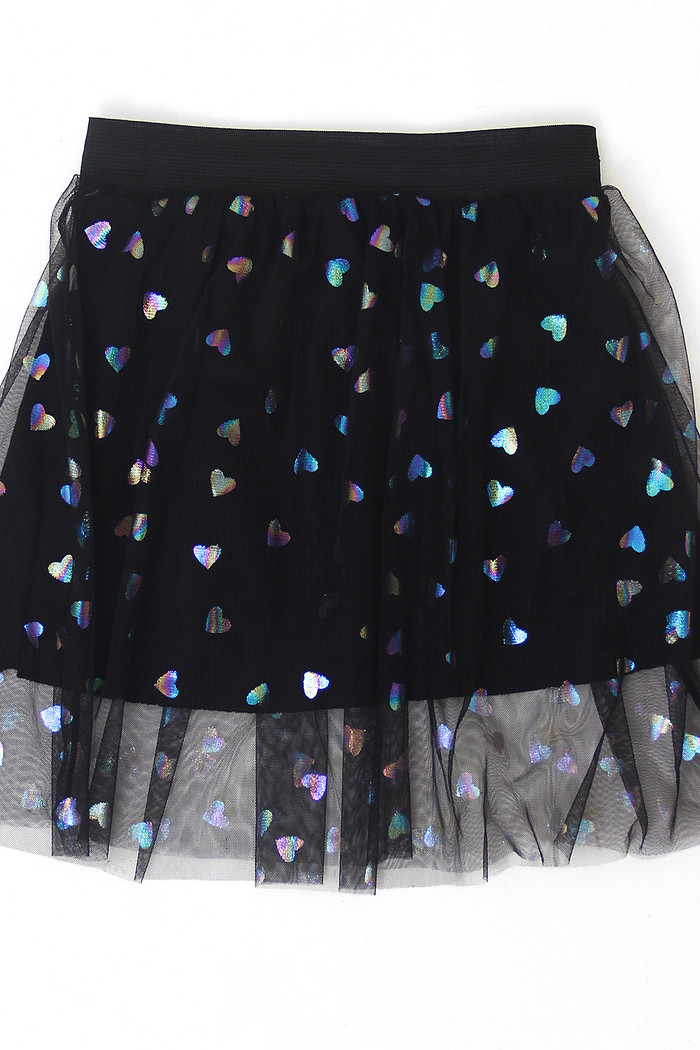 SAIA MENINA PRETA CORAÇÕES