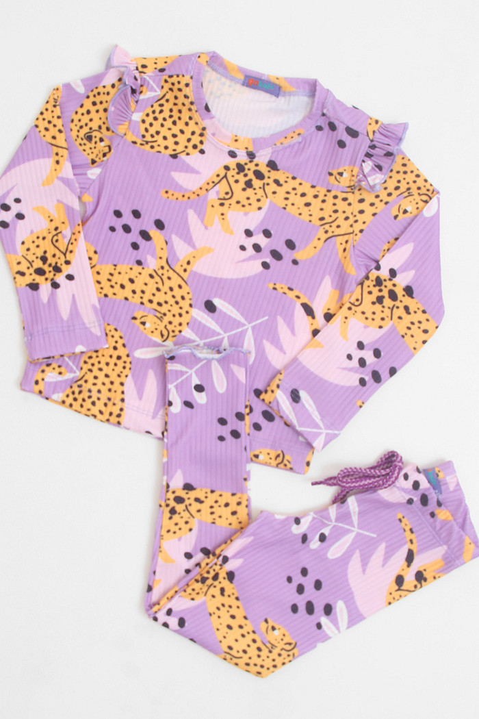 CONJUNTO CALÇA E BLUSA LONGA ONÇA