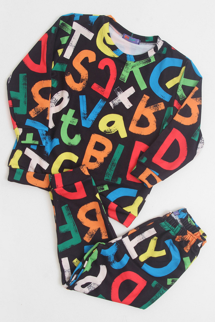 CONJUNTO CALÇA E BLUSA LONGA ALFABETO