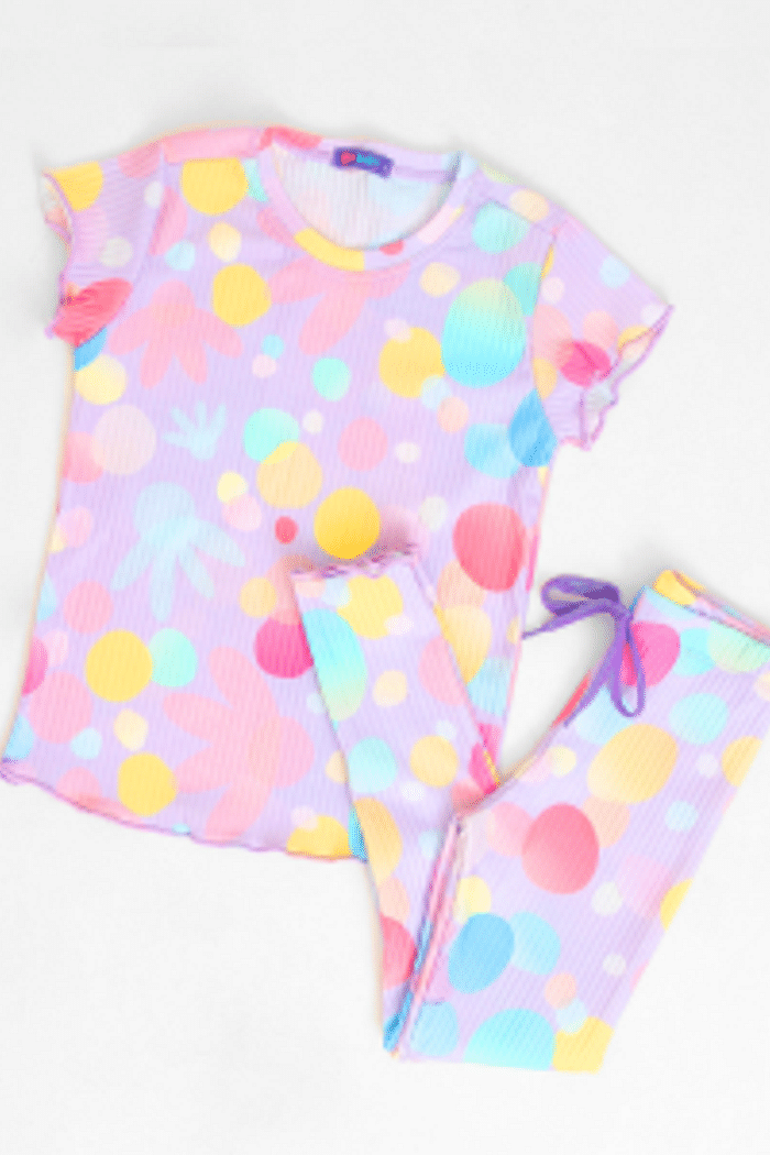 CONJUNTO MENINA BLUSA E CALÇA AQUARELA