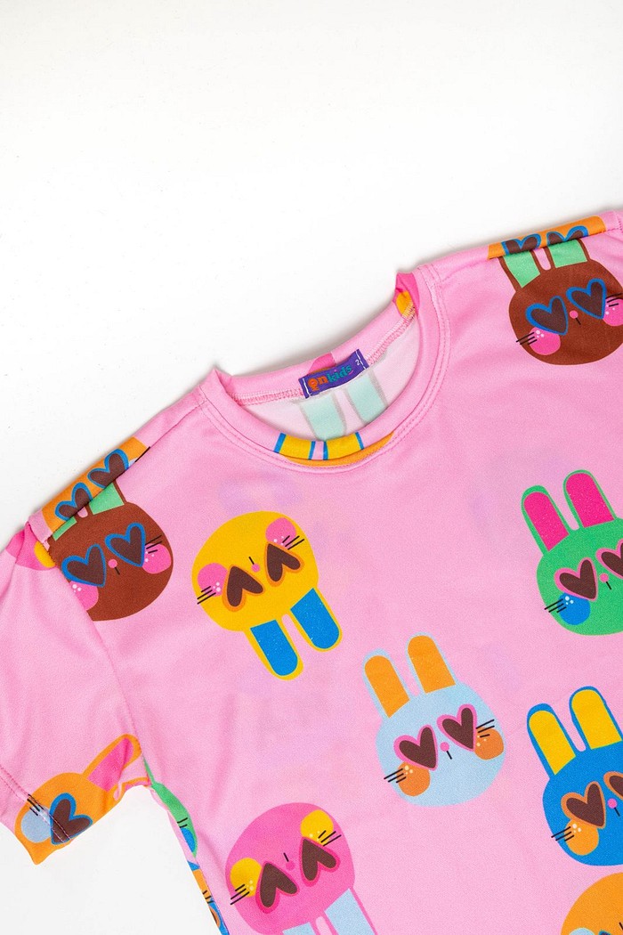 CONJUNTO MENINA CAMISETA E LEGGING COELHOS