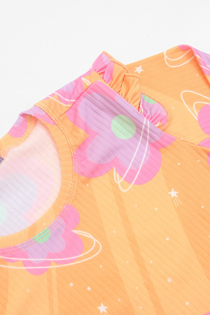 CONJUNTO CALÇA E BLUSA LONGA PLANETA FLOWER