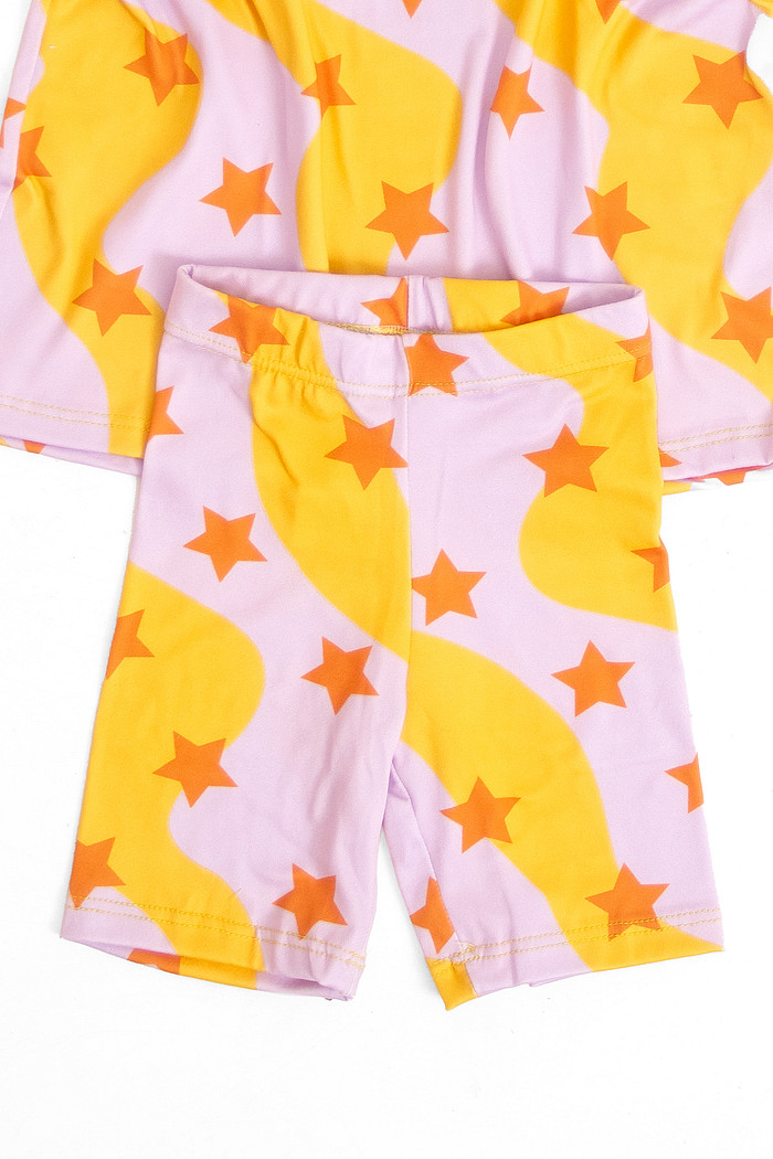 CONJUNTO MENINA CAMISETA E BIKER CONSTELAÇÃO