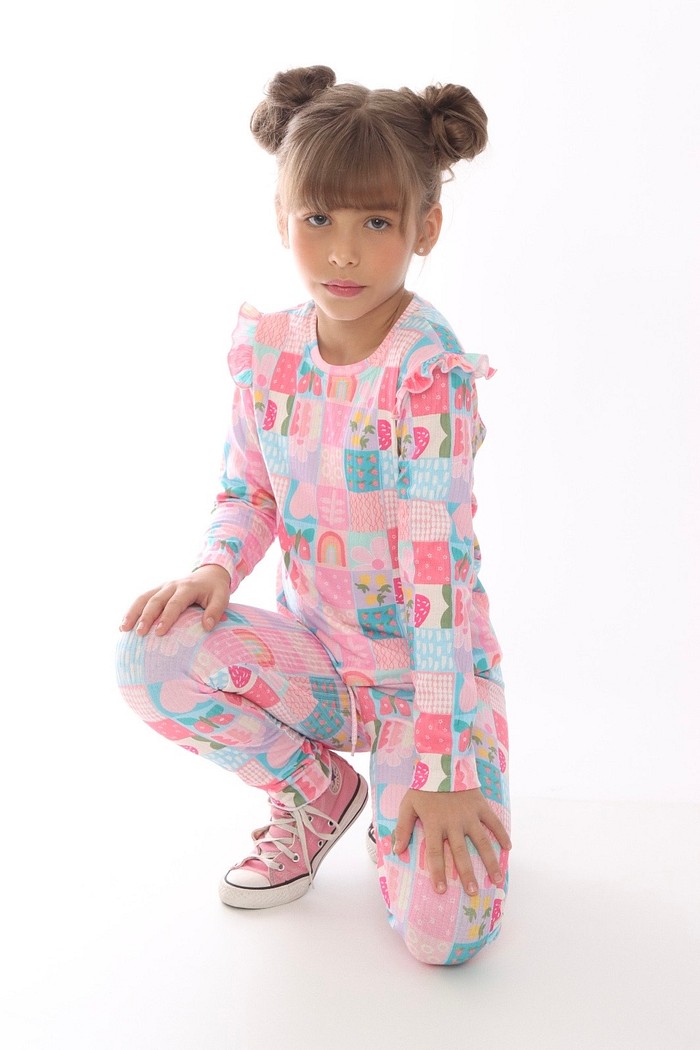 CONJUNTO BLUSA LONGA E CALÇA  BLOOM