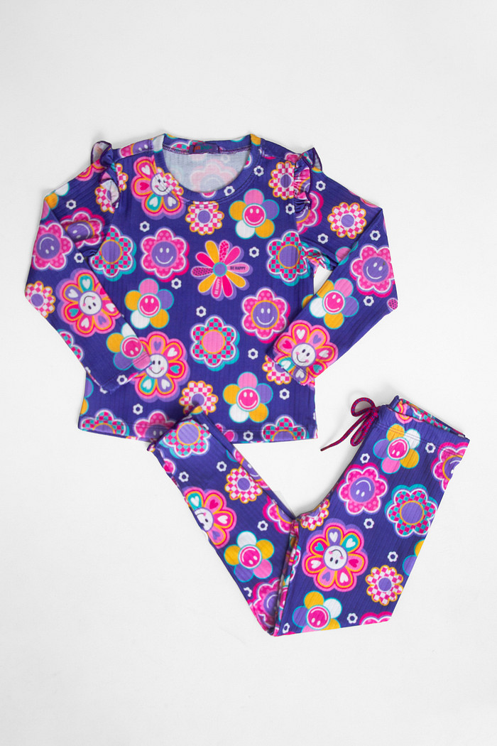 CONJUNTO CALÇA E BLUSA BE HAPPY