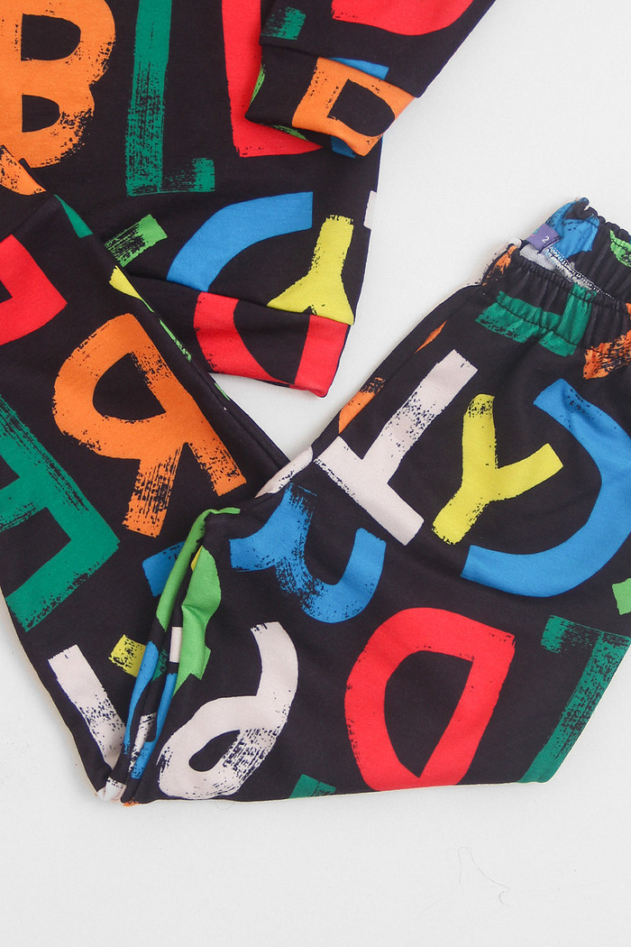 CONJUNTO CALÇA E BLUSA LONGA ALFABETO