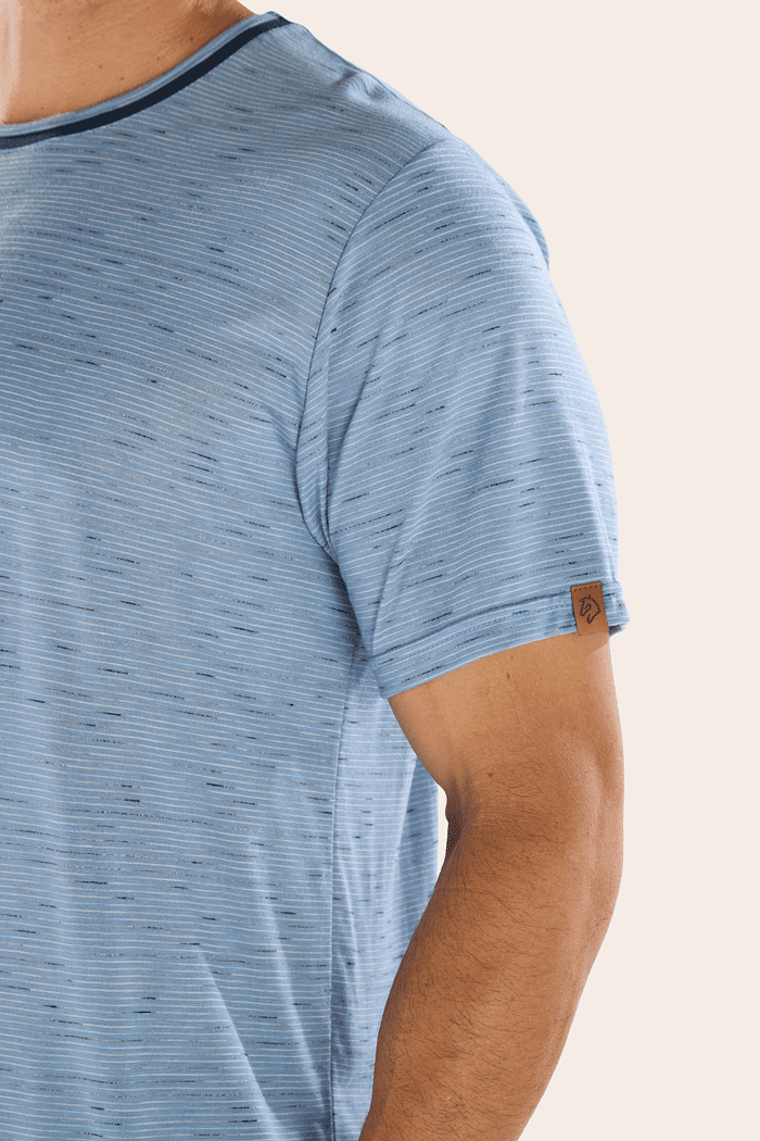 PIJAMA MEIA MANGA EM MALHA JET COM BERMUDA EM MEIA MALHA MASCULINO 