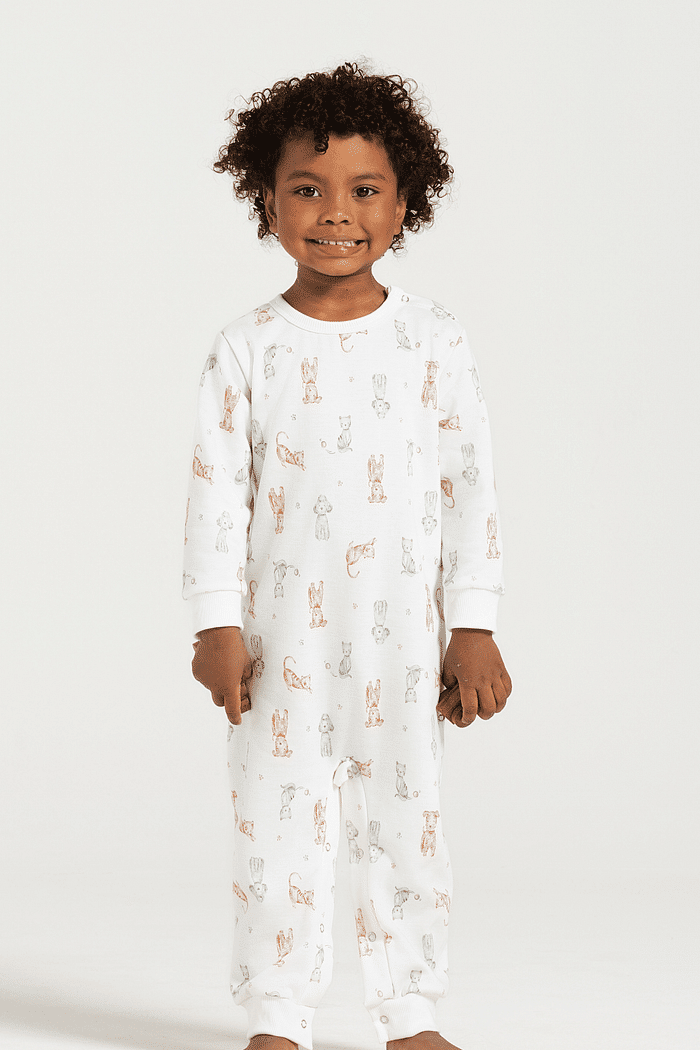 MACAQUINHO MANGA LONGA EM MOLETINHO ROTATIVO INFANTIL 