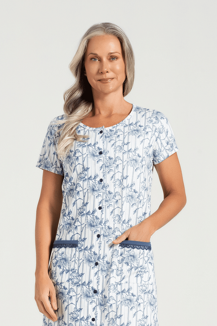 CAMISOLA MEIA MANGA ABERTURA FRONTAL EM MALHA ROTATIVA FEMININO 