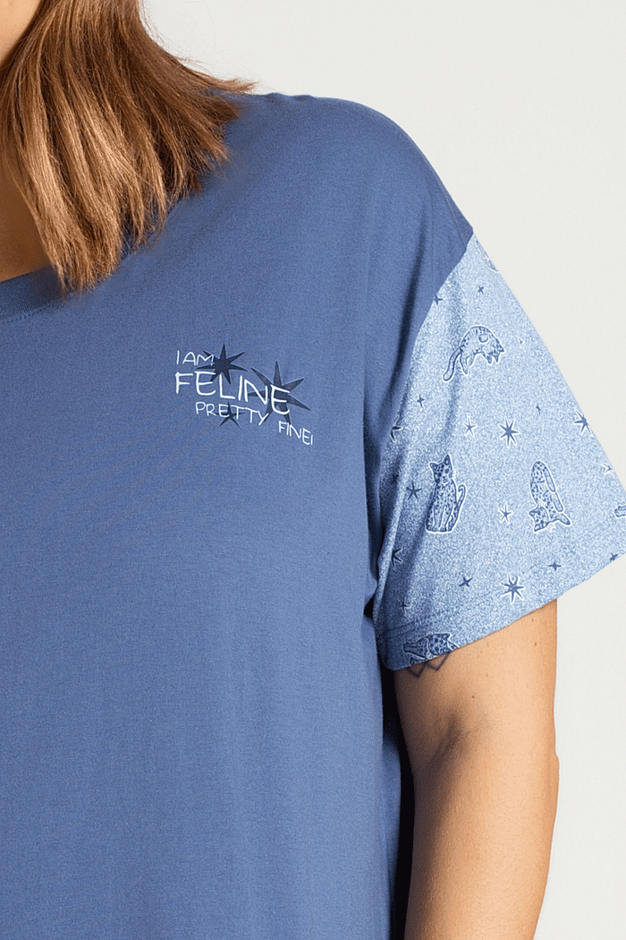 CAMISOLA MEIA MANGA EM MEIA MALHA FEMININO 