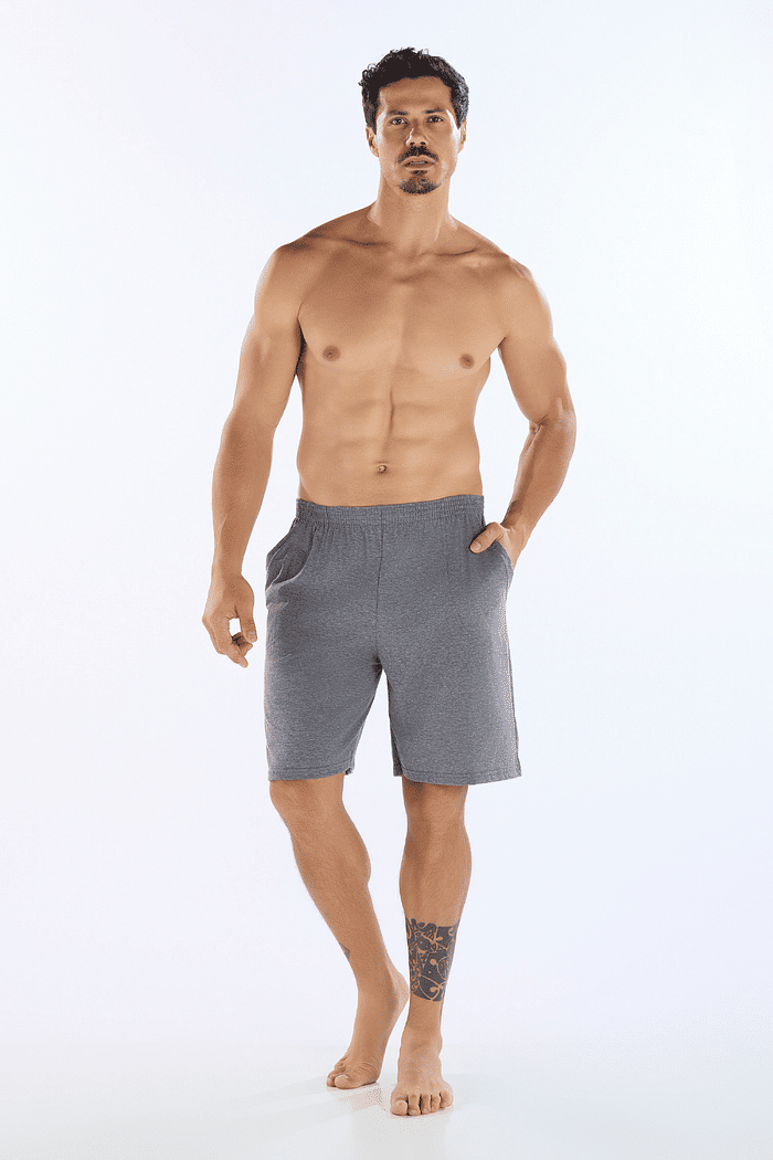 BERMUDA MASCULINA COM BOLSOS EM MEIA MALHA