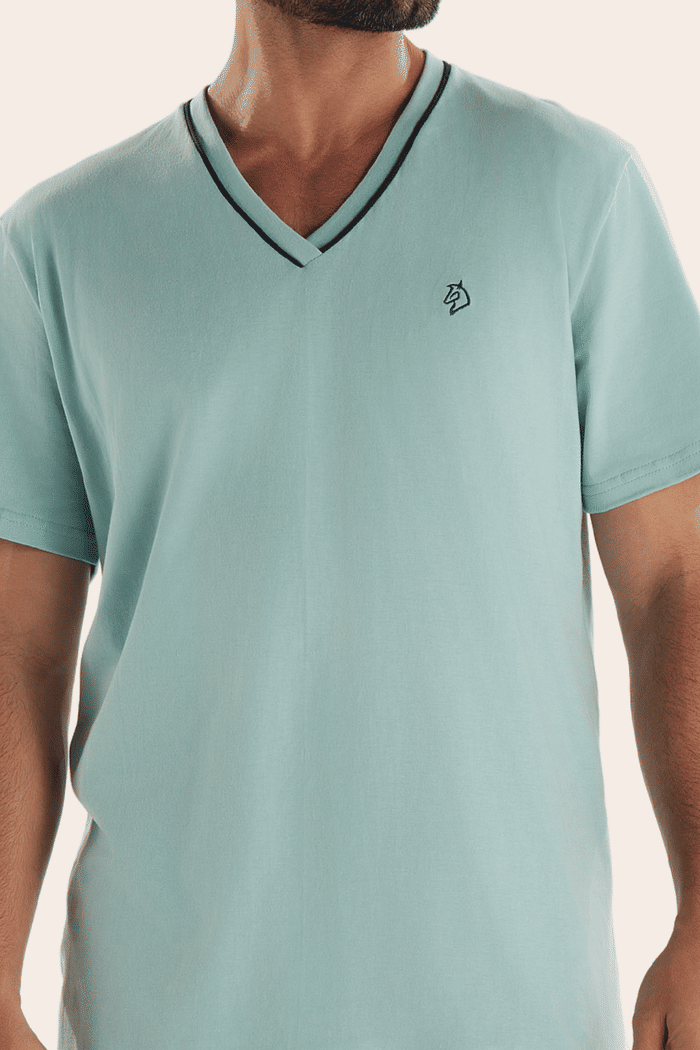 PIJAMA MEIA MANGA COM CALCA EM MEIA MALHA MASCULINO 