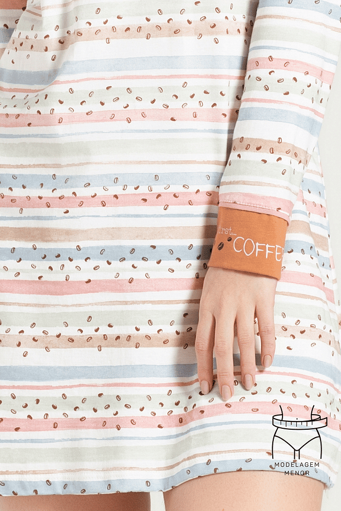 CAMISOLA MANGA LONGA EM MALHA ROTATIVA FEMININO 